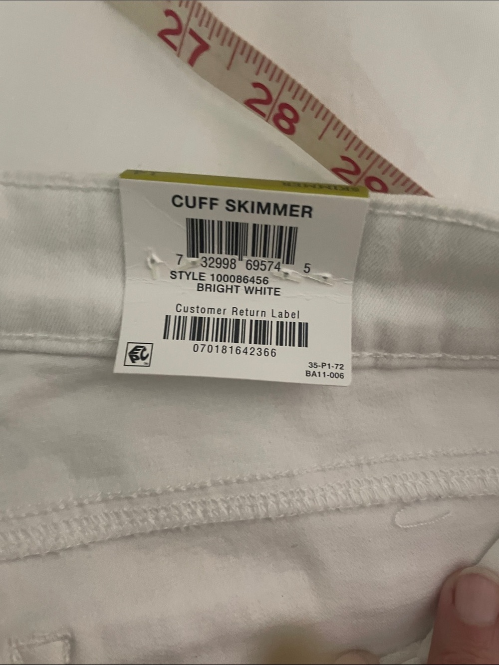 Style & Co. White Cropped Jean shorts size 14 - Picture 10 of 10